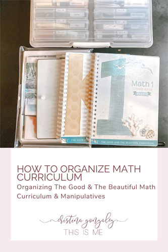 How to Organize TGTB Math Curriculum Manipulatives